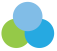 Accountant Simple logo featuring three overlapping circles in shades of blue and green